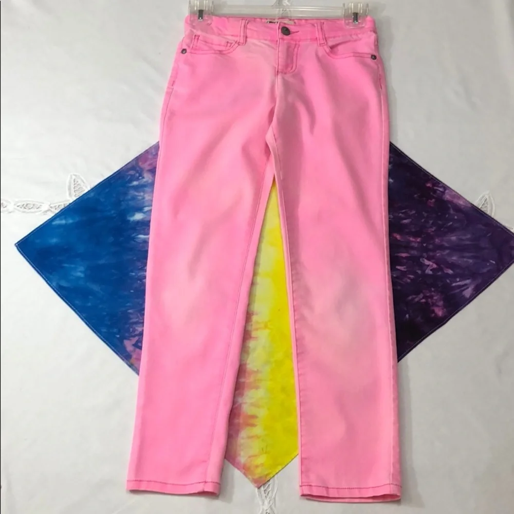 L.E.I. Pink Kate Lowrise Skinny Jeans Girls 10 R school play casual